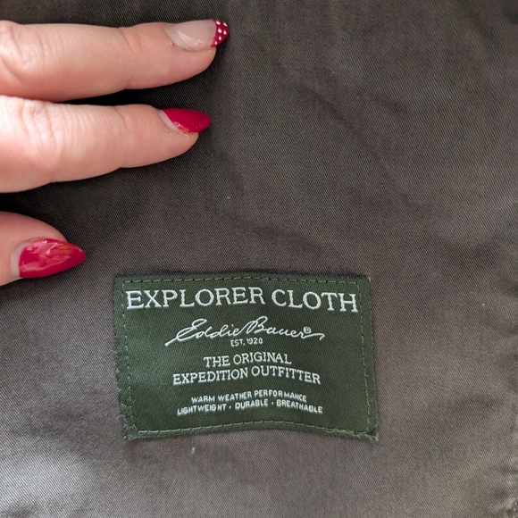Eddie Bauer jacket Medium Green Collared Zip Up Unisex - Picture 10 of 12